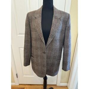 Vintage SB II Bitterman Wool Jacket Blazer Womens 11/12 Tyrol Austria Plaid